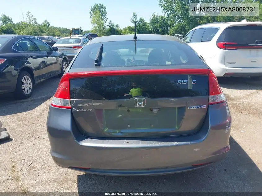 2010 Honda Insight Lx VIN: JHMZE2H5XAS008731 Lot: 45575089