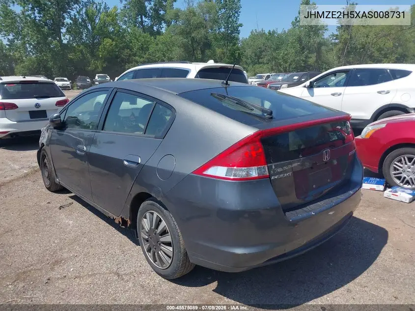 2010 Honda Insight Lx VIN: JHMZE2H5XAS008731 Lot: 45575089