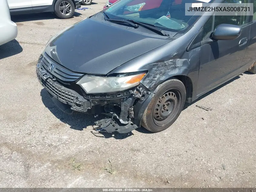 2010 Honda Insight Lx VIN: JHMZE2H5XAS008731 Lot: 45575089