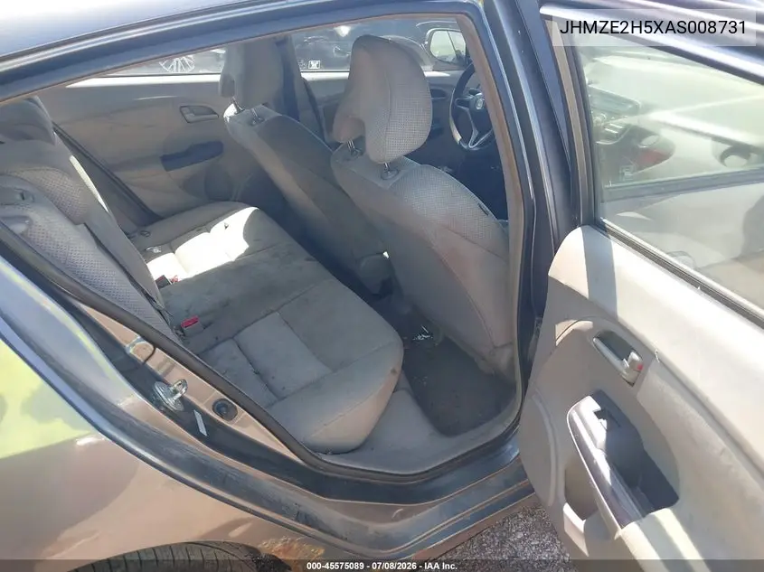 2010 Honda Insight Lx VIN: JHMZE2H5XAS008731 Lot: 45575089