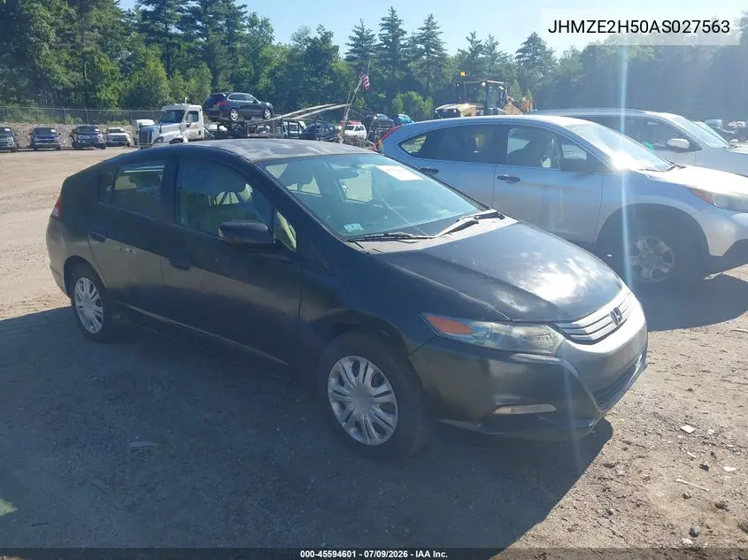 2010 Honda Insight Lx VIN: JHMZE2H50AS027563 Lot: 45594601