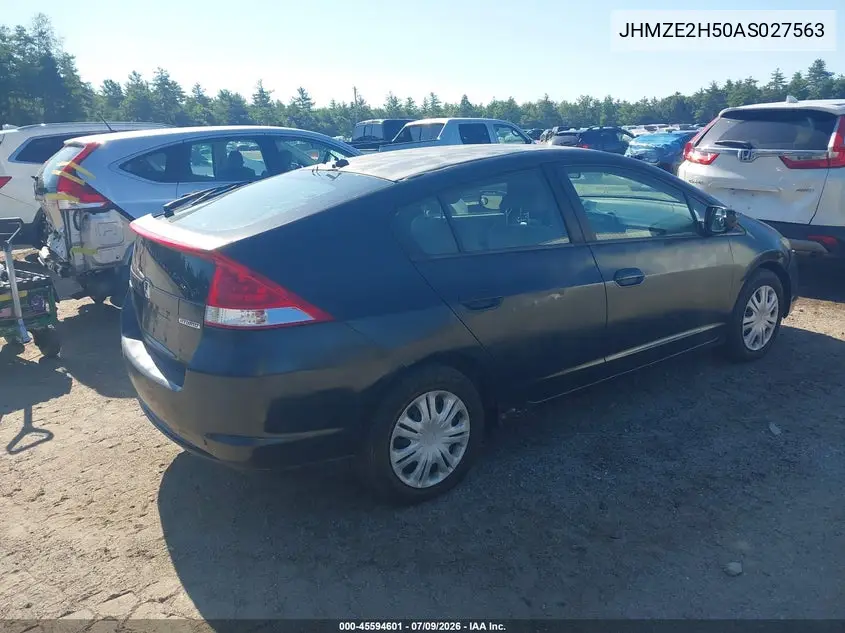 2010 Honda Insight Lx VIN: JHMZE2H50AS027563 Lot: 45594601