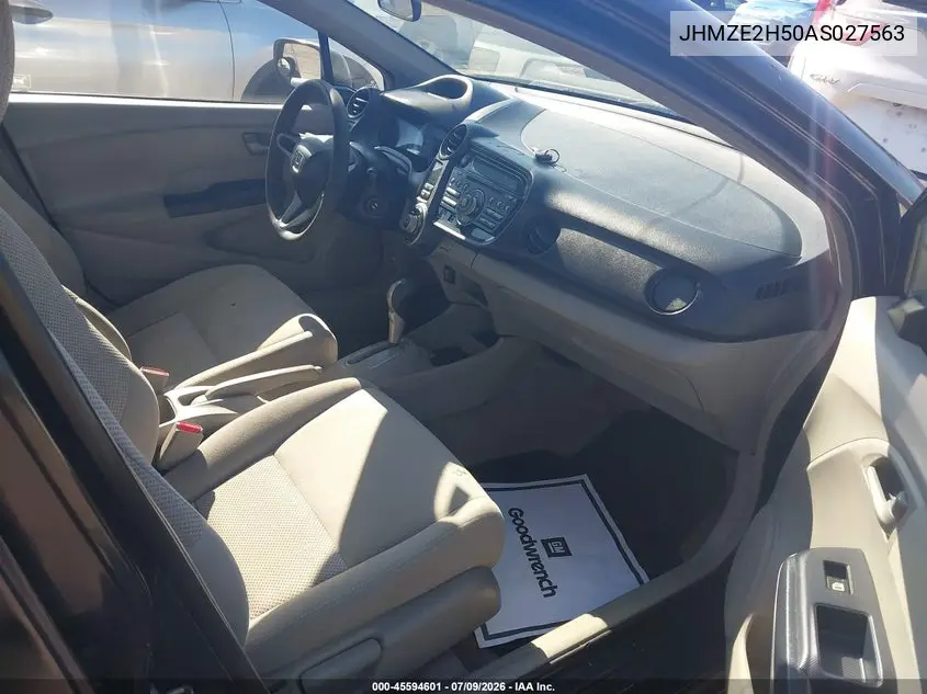 2010 Honda Insight Lx VIN: JHMZE2H50AS027563 Lot: 45594601
