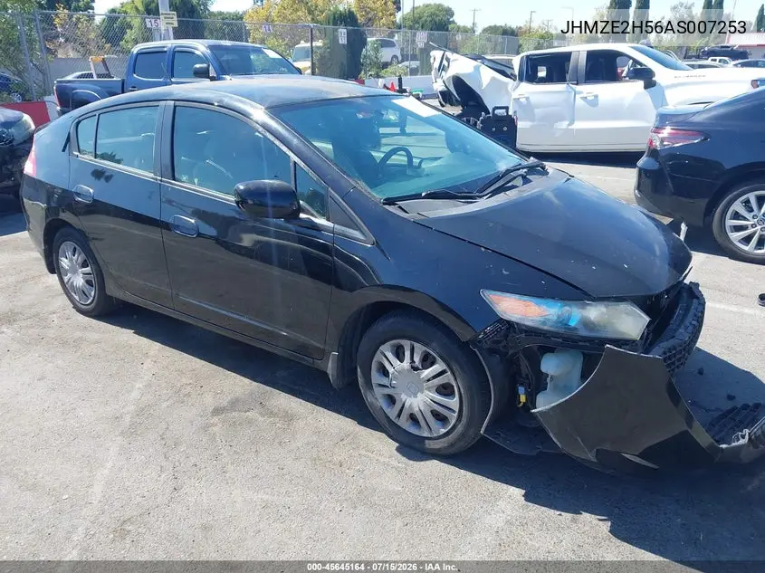 2010 Honda Insight Lx VIN: JHMZE2H56AS007253 Lot: 45645164