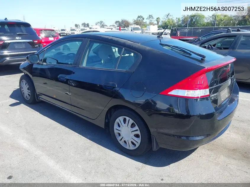 2010 Honda Insight Lx VIN: JHMZE2H56AS007253 Lot: 45645164
