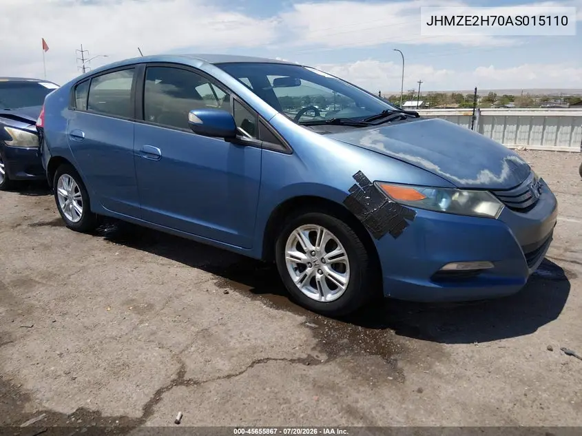 2010 Honda Insight Ex VIN: JHMZE2H70AS015110 Lot: 45655867