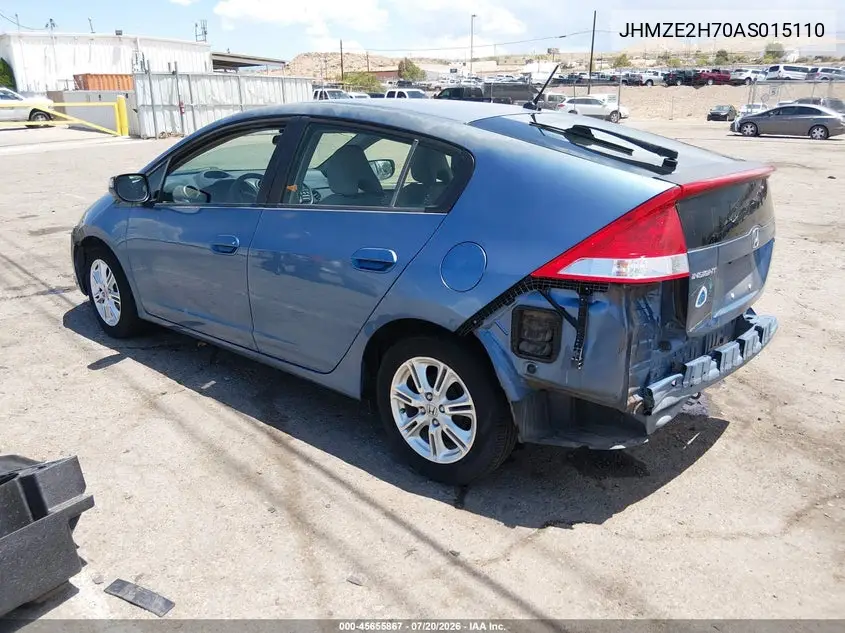 2010 Honda Insight Ex VIN: JHMZE2H70AS015110 Lot: 45655867