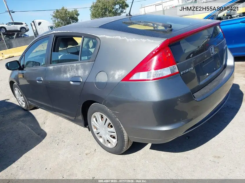 2010 Honda Insight Lx VIN: JHMZE2H55AS010421 Lot: 45673855