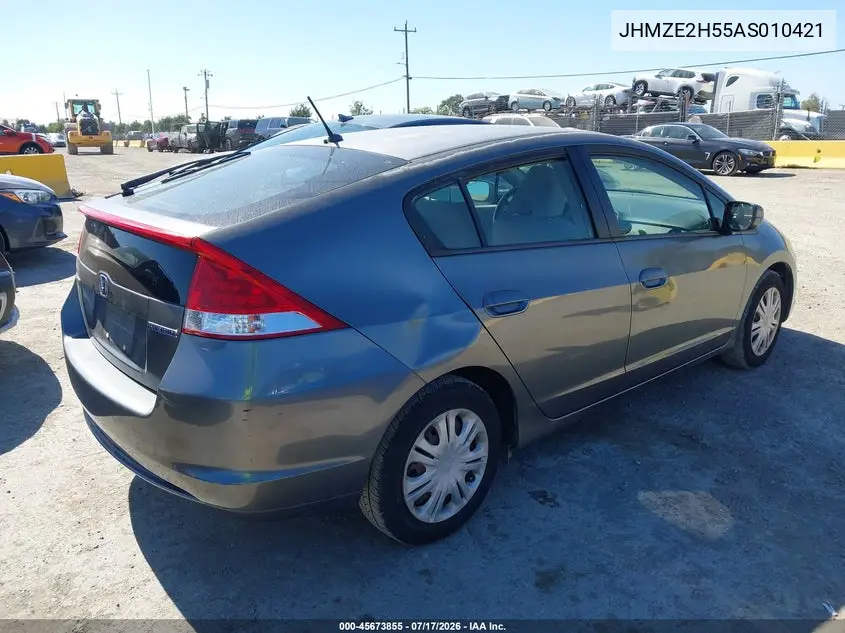 2010 Honda Insight Lx VIN: JHMZE2H55AS010421 Lot: 45673855