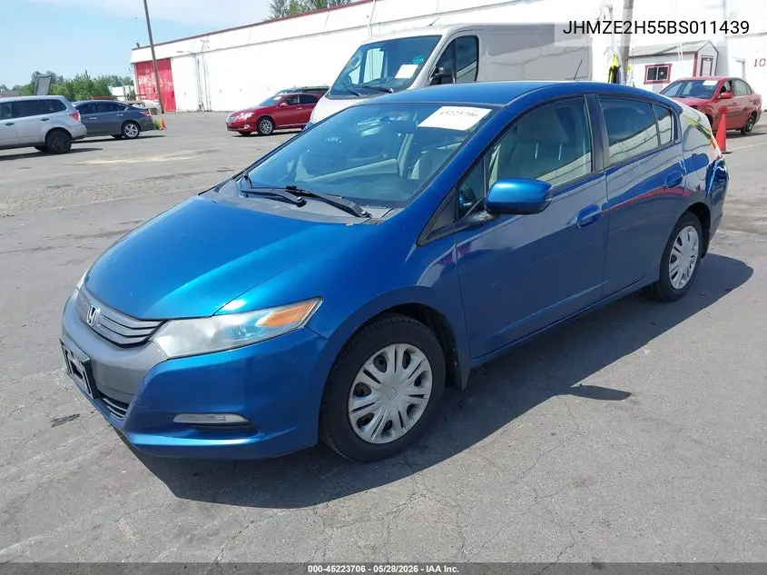 2011 Honda Insight Lx VIN: JHMZE2H55BS011439 Lot: 45223706