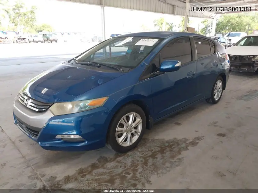 2011 Honda Insight Ex VIN: JHMZE2H73BS001381 Lot: 45256794