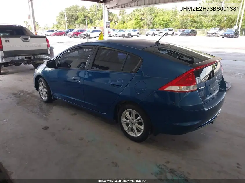 2011 Honda Insight Ex VIN: JHMZE2H73BS001381 Lot: 45256794