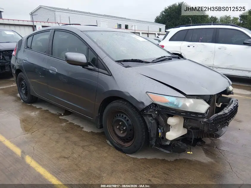 2011 Honda Insight VIN: JHMZE2H35BS012525 Lot: 45276917