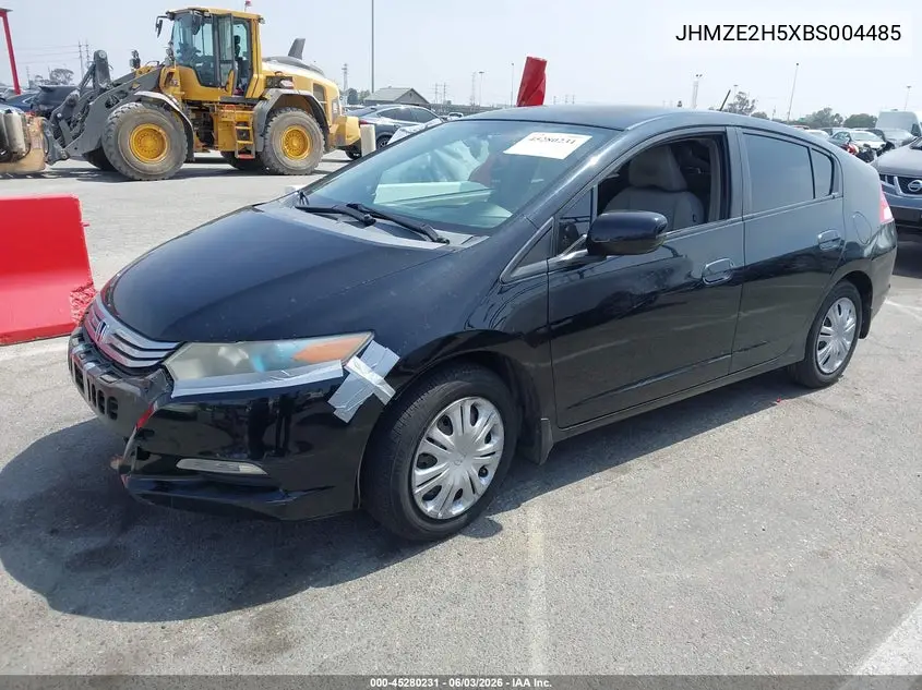 2011 Honda Insight Lx VIN: JHMZE2H5XBS004485 Lot: 45280231