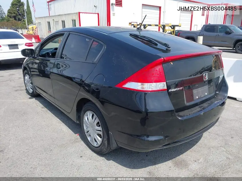 2011 Honda Insight Lx VIN: JHMZE2H5XBS004485 Lot: 45280231
