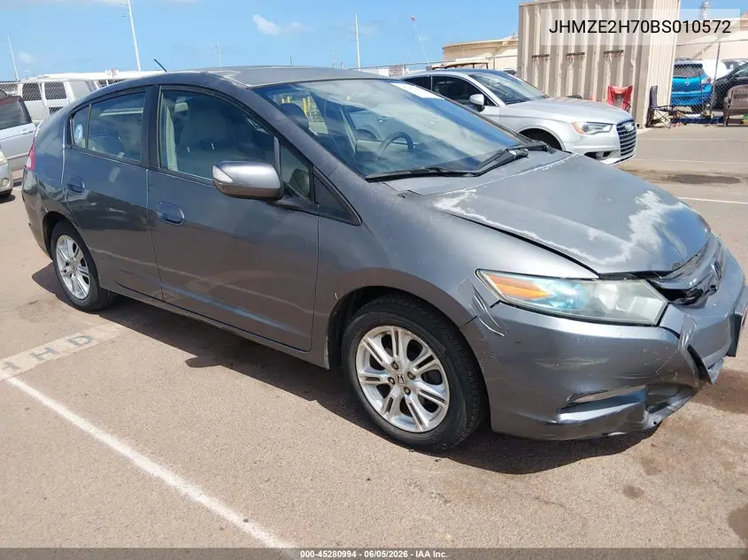 2011 Honda Insight Ex VIN: JHMZE2H70BS010572 Lot: 45280994