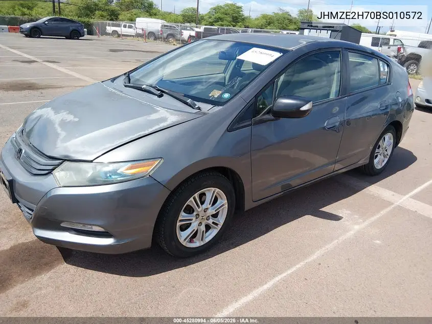 2011 Honda Insight Ex VIN: JHMZE2H70BS010572 Lot: 45280994