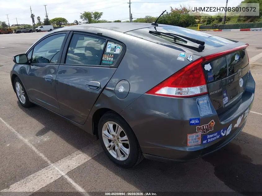 2011 Honda Insight Ex VIN: JHMZE2H70BS010572 Lot: 45280994