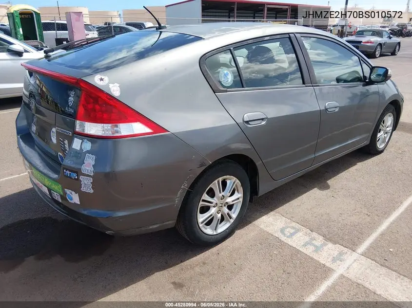 2011 Honda Insight Ex VIN: JHMZE2H70BS010572 Lot: 45280994
