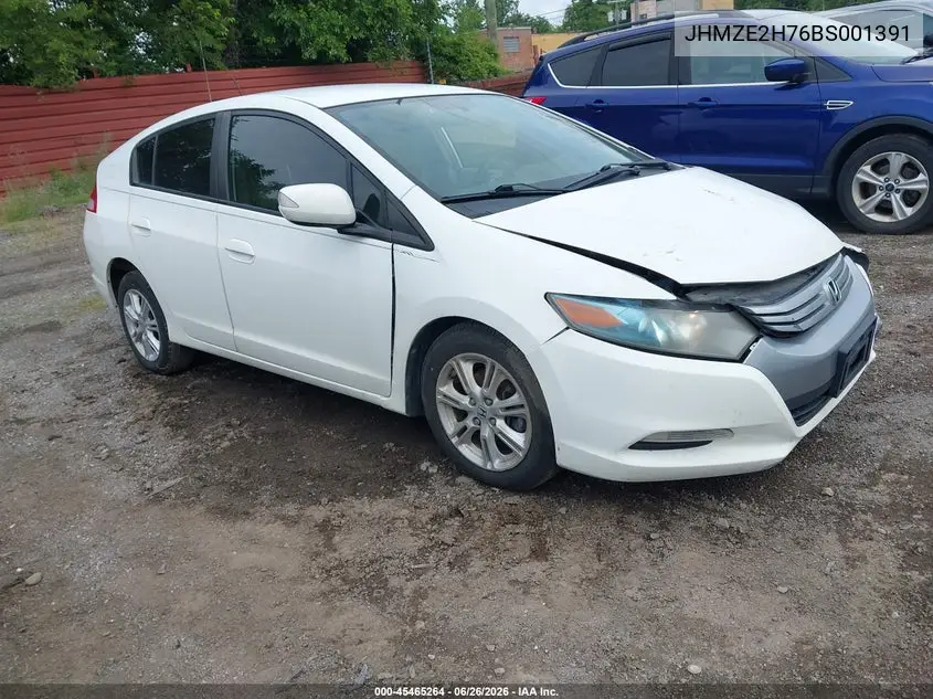 2011 Honda Insight Ex VIN: JHMZE2H76BS001391 Lot: 45465264
