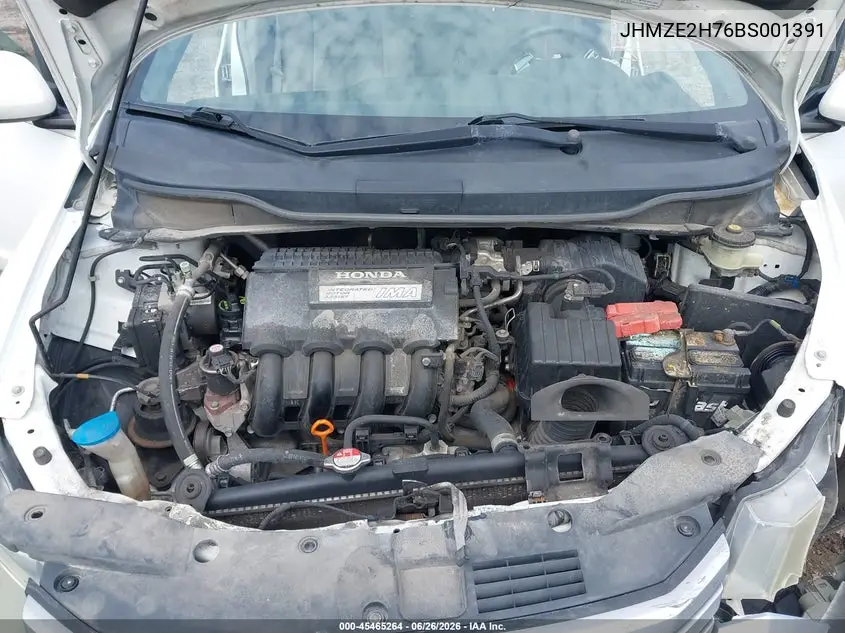 2011 Honda Insight Ex VIN: JHMZE2H76BS001391 Lot: 45465264