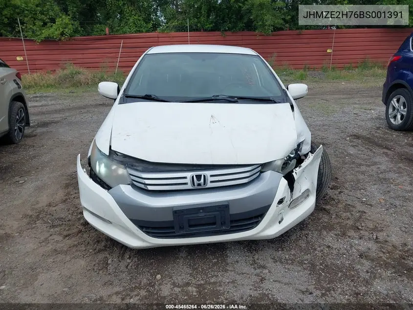 2011 Honda Insight Ex VIN: JHMZE2H76BS001391 Lot: 45465264