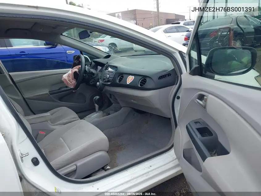 2011 Honda Insight Ex VIN: JHMZE2H76BS001391 Lot: 45465264