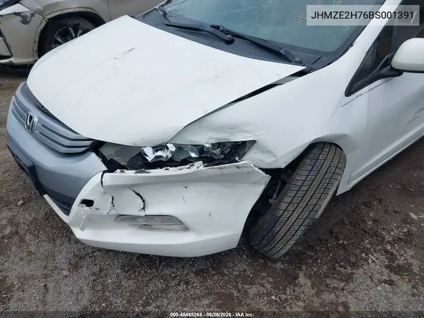 2011 Honda Insight Ex VIN: JHMZE2H76BS001391 Lot: 45465264