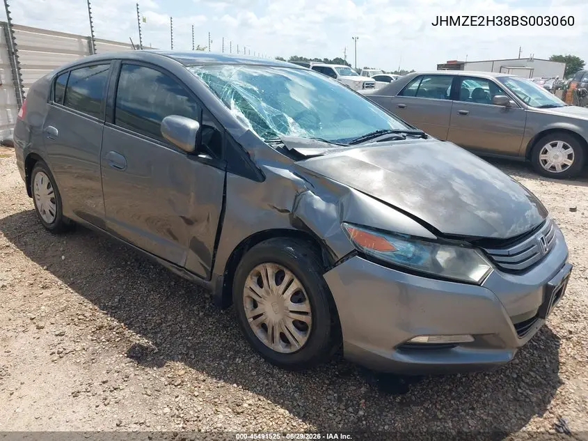 2011 Honda Insight VIN: JHMZE2H38BS003060 Lot: 45491525