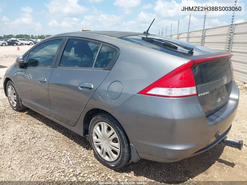 2011 Honda Insight VIN: JHMZE2H38BS003060 Lot: 45491525