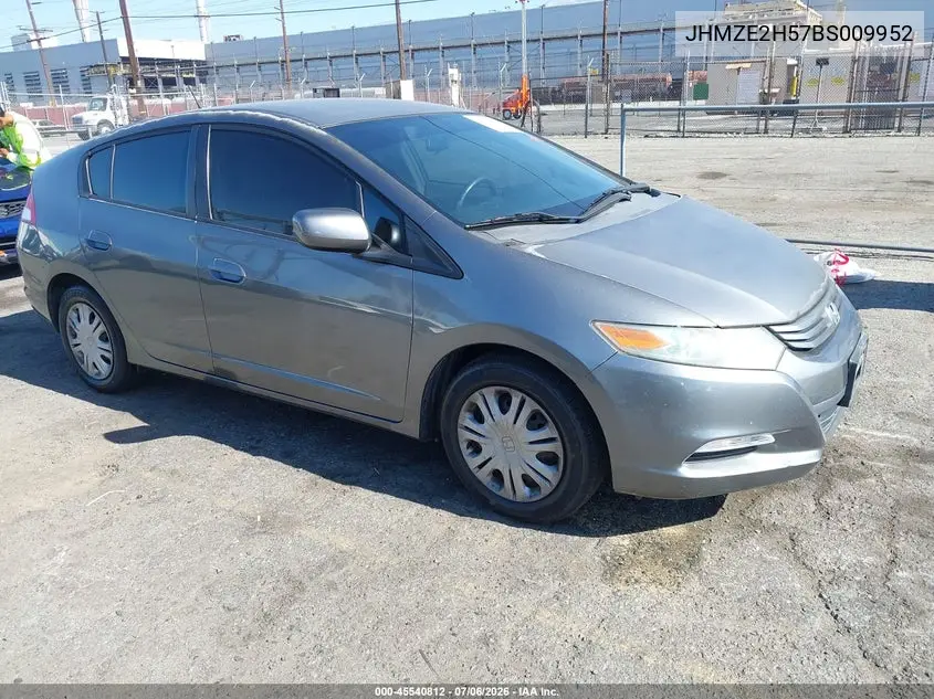 2011 Honda Insight Lx VIN: JHMZE2H57BS009952 Lot: 45540812