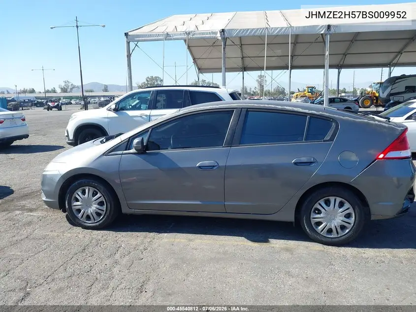 2011 Honda Insight Lx VIN: JHMZE2H57BS009952 Lot: 45540812