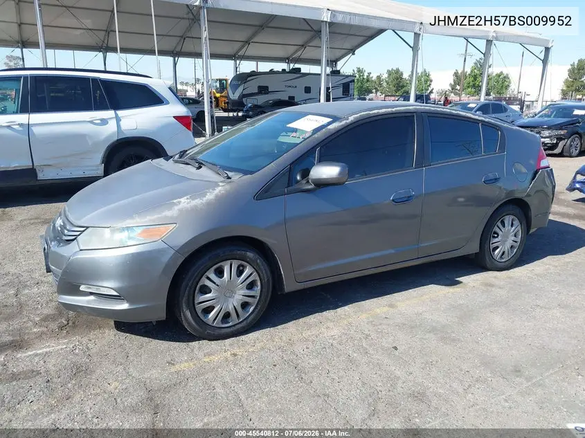2011 Honda Insight Lx VIN: JHMZE2H57BS009952 Lot: 45540812