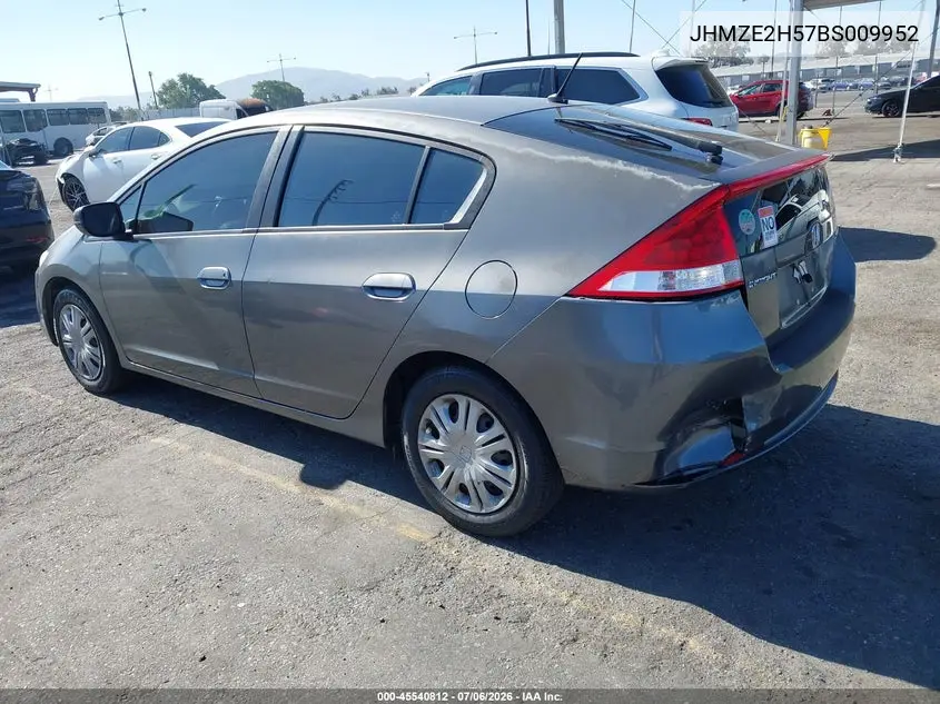 2011 Honda Insight Lx VIN: JHMZE2H57BS009952 Lot: 45540812