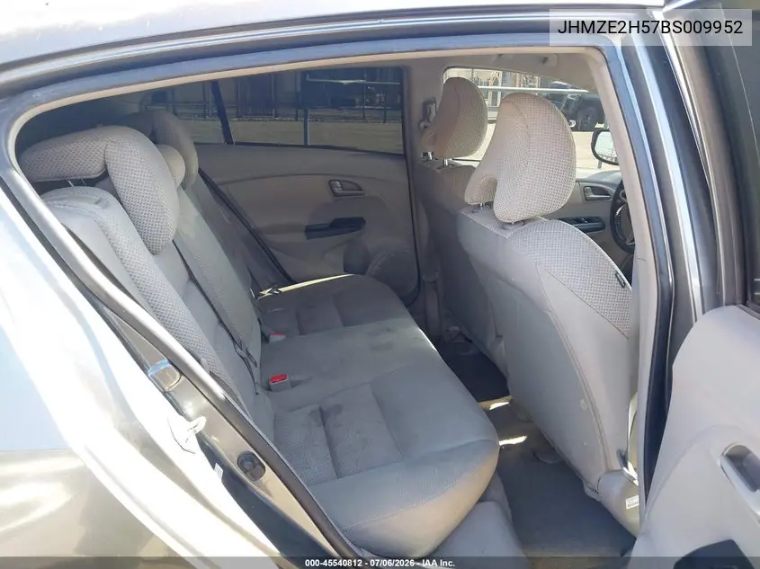2011 Honda Insight Lx VIN: JHMZE2H57BS009952 Lot: 45540812