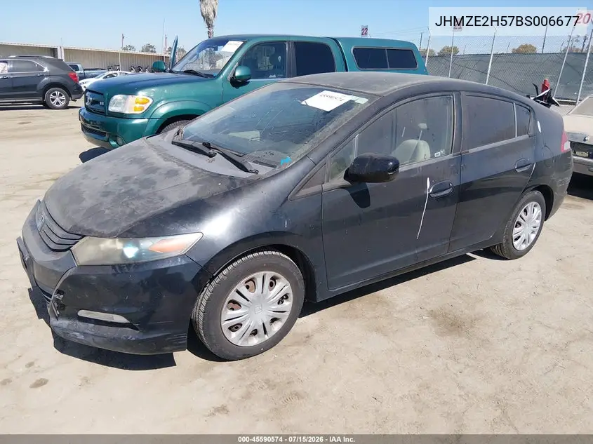 2011 Honda Insight Lx VIN: JHMZE2H57BS006677 Lot: 45590574