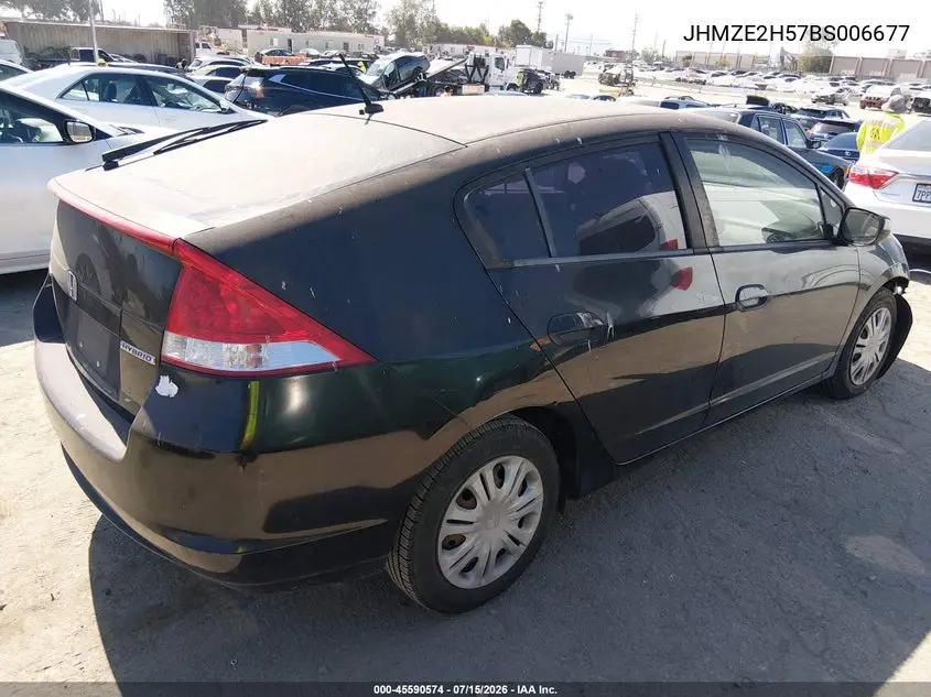 2011 Honda Insight Lx VIN: JHMZE2H57BS006677 Lot: 45590574
