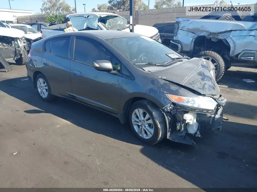 2012 Honda Insight Ex VIN: JHMZE2H71CS004605 Lot: 45280304