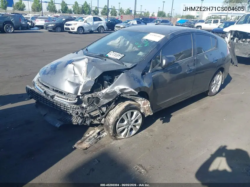 2012 Honda Insight Ex VIN: JHMZE2H71CS004605 Lot: 45280304