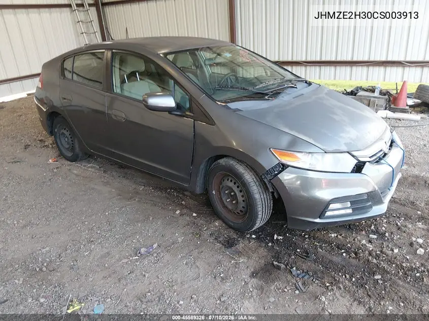 2012 Honda Insight VIN: JHMZE2H30CS003913 Lot: 45589326