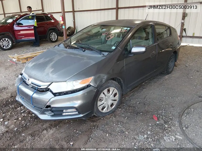 2012 Honda Insight VIN: JHMZE2H30CS003913 Lot: 45589326