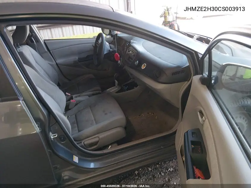 2012 Honda Insight VIN: JHMZE2H30CS003913 Lot: 45589326