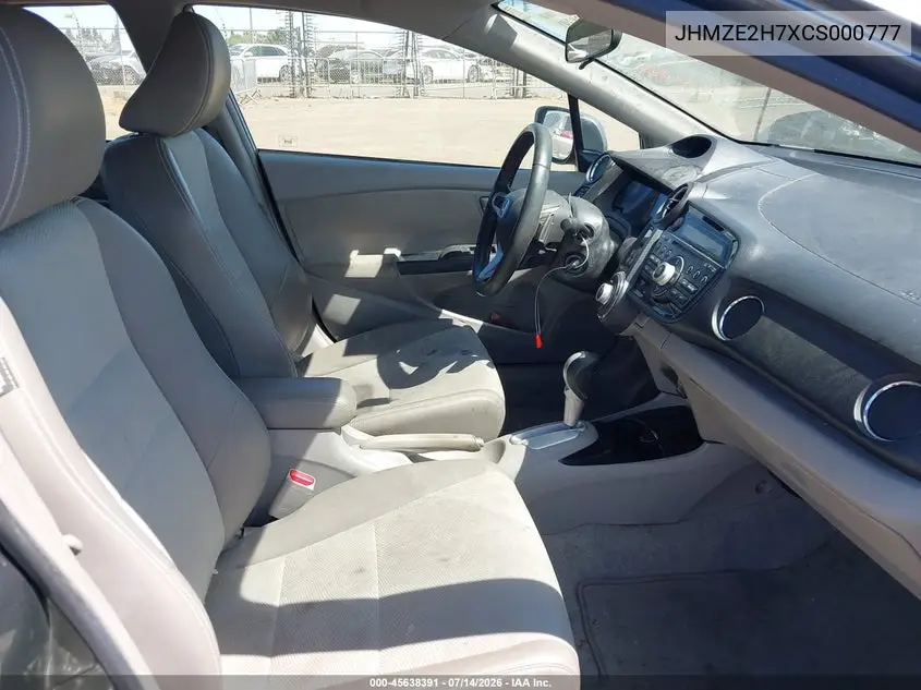 2012 Honda Insight Ex VIN: JHMZE2H7XCS000777 Lot: 45638391