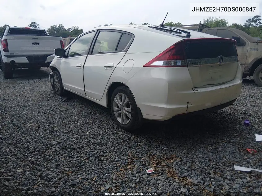 2013 Honda Insight Ex VIN: JHMZE2H70DS006847 Lot: 45249565