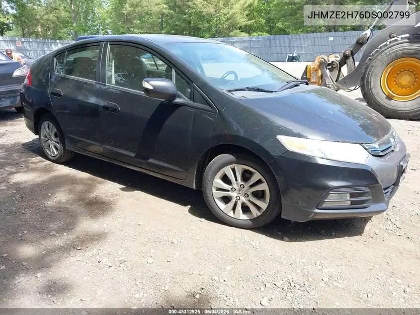 2013 Honda Insight Ex VIN: JHMZE2H76DS002799 Lot: 45312925