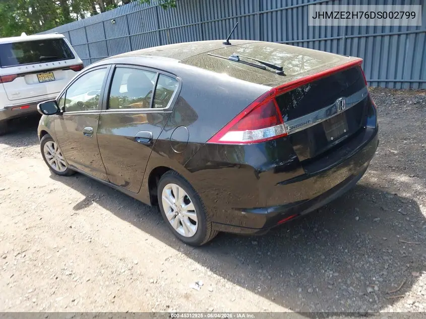 2013 Honda Insight Ex VIN: JHMZE2H76DS002799 Lot: 45312925