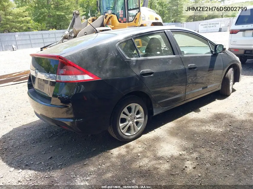 2013 Honda Insight Ex VIN: JHMZE2H76DS002799 Lot: 45312925