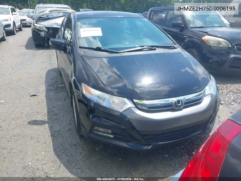 2013 Honda Insight Ex VIN: JHMZE2H75DS006195 Lot: 45542673