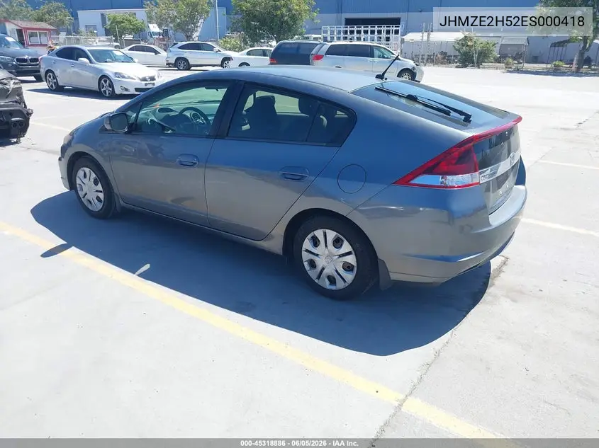 2014 Honda Insight Lx VIN: JHMZE2H52ES000418 Lot: 45318886