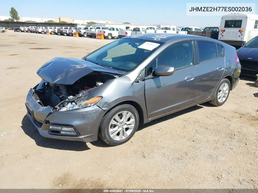 2014 Honda Insight Ex VIN: JHMZE2H77ES002036 Lot: 45605647